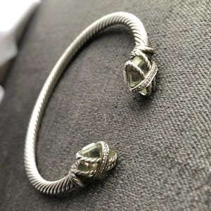 DY Cable-wrap bracelet with aquamarine gemstones